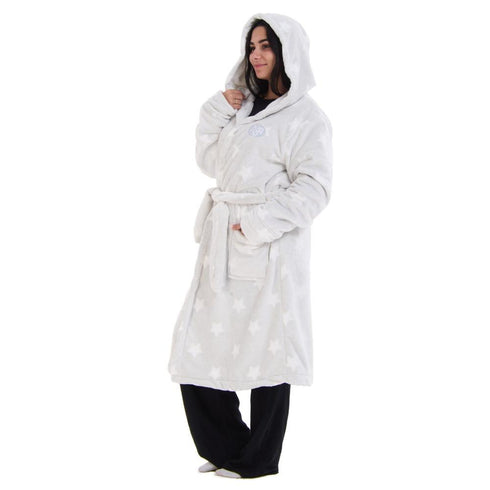 Snuggs Blanket Robe Light Blue Stars